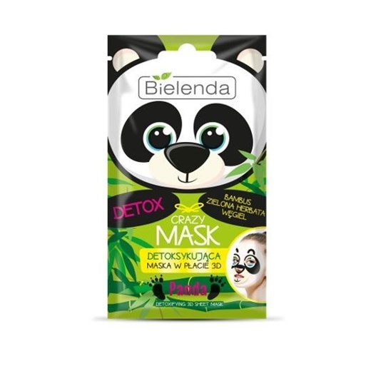 Bielenda, Crazy Mask, maska detoksykująca w płacie, 3D panda Bielenda wyprzedaż smyk