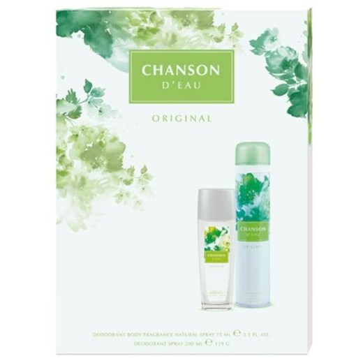 Chanson D'Eau, zestaw prezentowy, Original, dezodorant naturalny, spray, 75 ml + dezodorant, spray, 200 ml Chanson D'eau okazyjna cena smyk