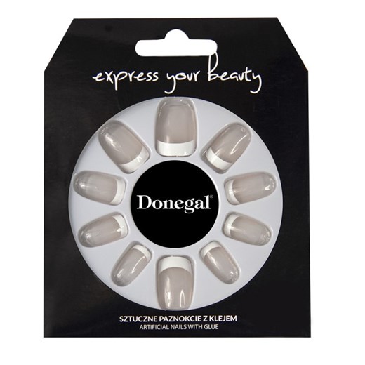 Donegal, sztuczne paznokcie, z klejem Express Your Beauty, 1 op. 28 szt. Donegal smyk