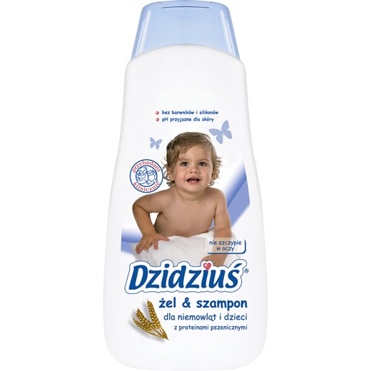 Dzidziuś, żel szampon dla niemowląt i dzieci z proteinami pszenicznymi, 500 ml Dzidziuś okazja smyk