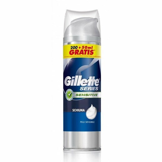 Gillette, Series Sensitive, pianka do golenia dla skóry wrażliwej, 250 ml Gillette smyk wyprzedaż