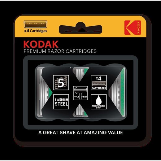 Kodak, 5-blade, zapasy do golarki premium, 4 szt. Kodak smyk