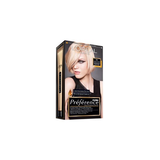 L'Oreal Paris, Feria Preference, farba do włosów, 92 bardzo jasny blond beżowo-perłowy promocja smyk