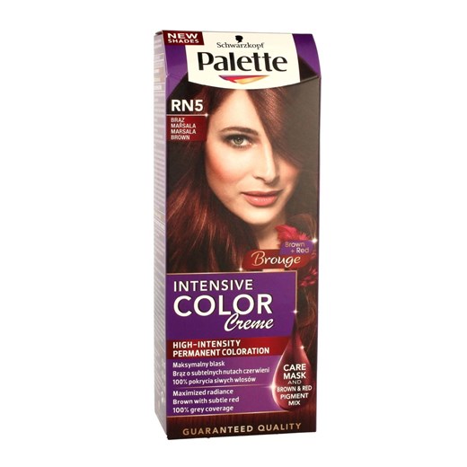 Palette, Intensive Color Creme, krem koloryzujący, brąz marsala nr RN5 Palette promocja smyk