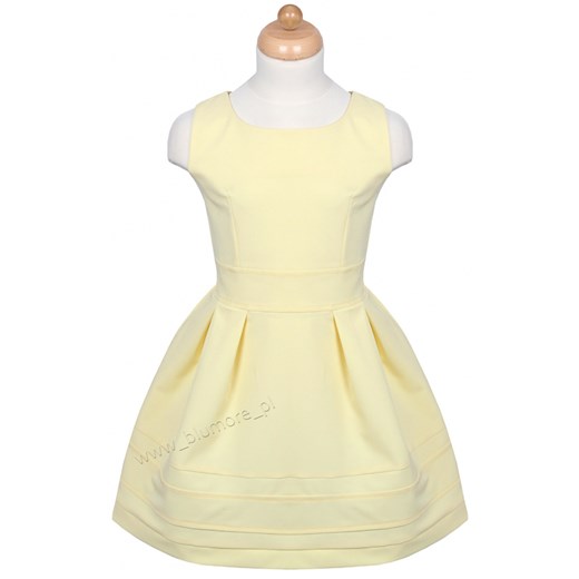 Śliczna sukieneczka w kolorze bananowym 110 - 152 Wiki blumore-pl zolty bawełniane