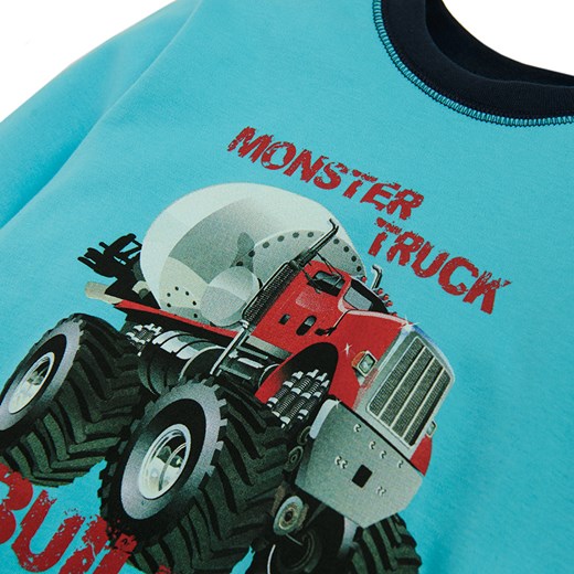 Piżama chłopięca, niebiesko-granatowa, Monster Truck Building, Tup Tup Tup Tup 92 okazja smyk