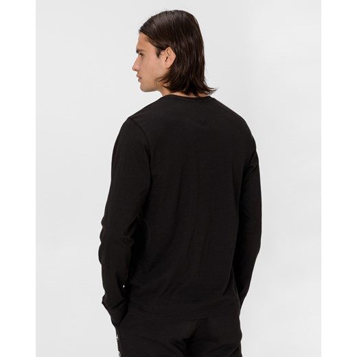 T-shirt męski czarny Tommy Jeans z długimi rękawami z bawełny 