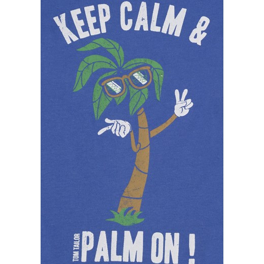 T-shirt chłopięcy, niebieski, palma, Tom Tailor Tom Tailor okazja smyk