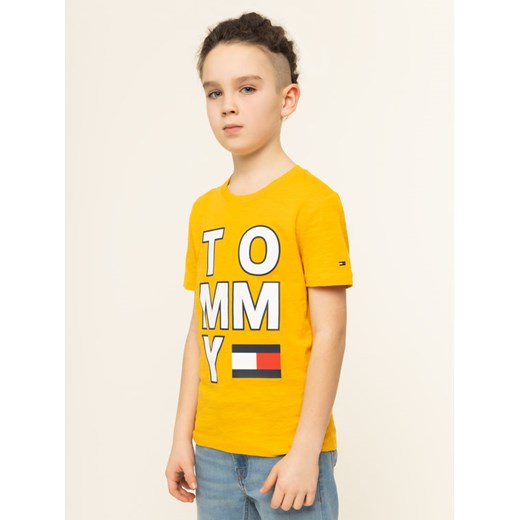 Tommy Hilfiger T-Shirt Multi Application KB0KB05428 D Żółty Regular Fit Tommy Hilfiger 16 wyprzedaż MODIVO