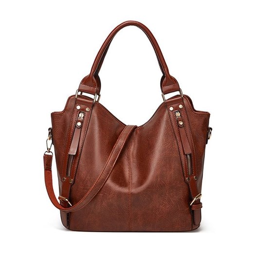 Shopper bag bez dodatków elegancka na ramię mieszcząca a5 matowa 