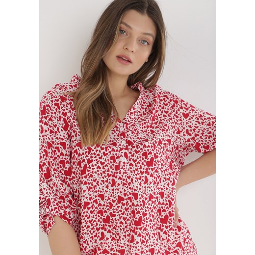 Czerwona Bluzka Lisanthei XXL/XXXL Born2be Odzież