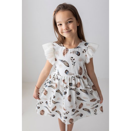 Biała sukienka dla dziewczynki w piórka  98 Wiosna/Lato Myprincess / Lily Grey myprincess.pl