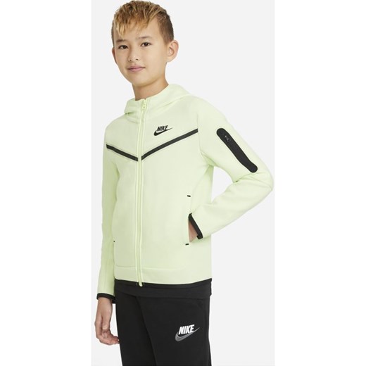 Rozpinana bluza z kapturem dla dużych dzieci (chłopców) Nike Sportswear Tech Fleece - Zieleń Nike XL Nike poland