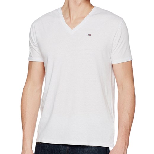 t-shirt męski tommy jeans dm0dm04412 biały ze sklepu Royal Shop w kategorii T-shirty męskie - zdjęcie 104689695