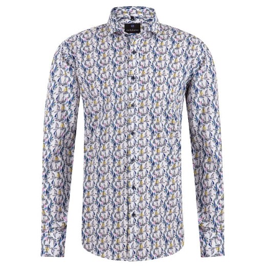 koszula męska di selentino w żaglówki slim ze sklepu Royal Shop w kategorii Koszule męskie - zdjęcie 104690419