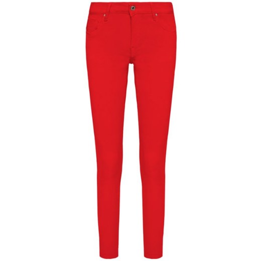 Spodnie damskie czerwone Pepe Jeans czerwony spodnie rurki SMWKJ Światło Słoneczne 