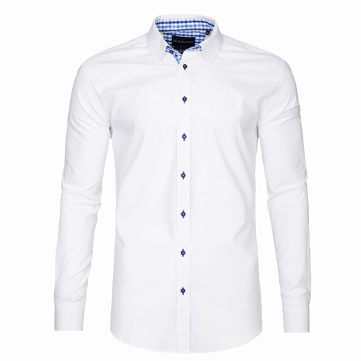 koszula męska di selentino toronto biała slim fit ze sklepu Royal Shop w kategorii Koszule męskie - zdjęcie 104692008