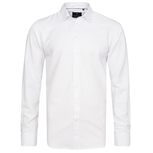 koszula męska di selentino biała na spinki classic fit ze sklepu Royal Shop w kategorii Koszule męskie - zdjęcie 104692188