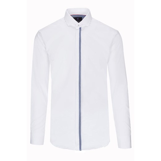 koszula męska di selentino kiev biała classic fit ze sklepu Royal Shop w kategorii Koszule męskie - zdjęcie 104692758