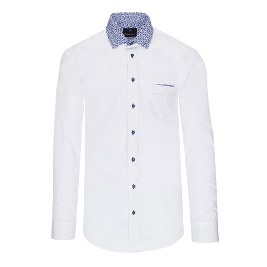 koszula męska di selentino rio de janeiro biała classic fit ze sklepu Royal Shop w kategorii Koszule męskie - zdjęcie 104693687