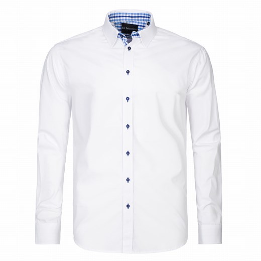koszula męska di selentino toronto biała classic fit ze sklepu Royal Shop w kategorii Koszule męskie - zdjęcie 104694338