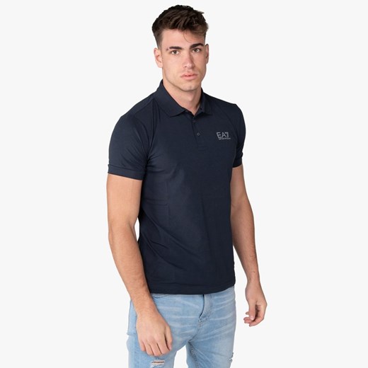 T-shirt męski granatowy Emporio Armani bawełniany casual z krótkim rękawem 