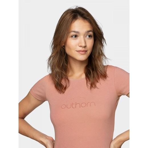 T-shirt damski TSD626 - ciemny róż Outhorn XL promocja OUTHORN