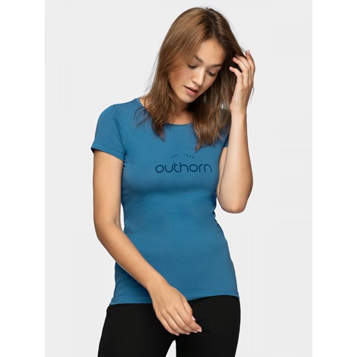 T-shirt damski TSD626 - kobalt Outhorn S okazja OUTHORN