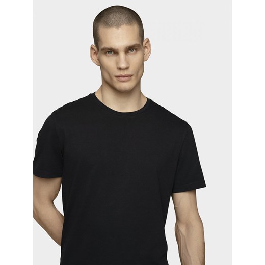 T-shirt męski TSM600 - głęboka czerń Outhorn L okazyjna cena OUTHORN