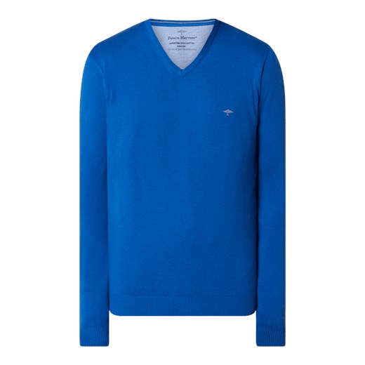 Sweter męski Fynch-hatton bawełniany niebieski 