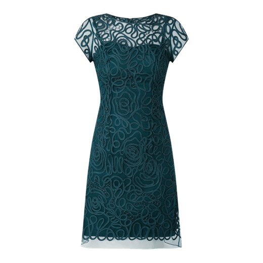 Sukienka koktajlowa z ozdobnymi tasiemkami Luxuar 38 promocyjna cena Peek&Cloppenburg 