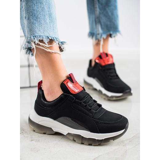 Buty sportowe damskie CzasNaButy sneakersy sznurowane skórzane 