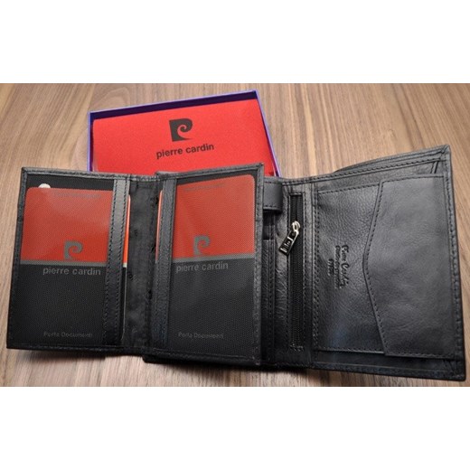 Skórzany portfel męski Pierre Cardin czarny TILAK06 326 Pierre Cardin brak rozmiaru PROMESSO