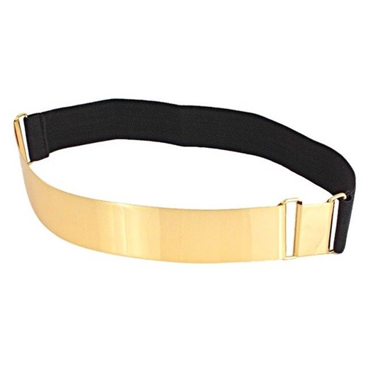 PASEK ZŁOTY BLACHA klamra 30cm x 4cm Mirror Belt Promesso uniwersalny PROMESSO