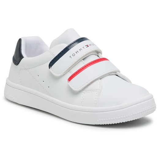 Sneakersy TOMMY HILFIGER - Low Cut Velcro Sneaker T1B4-31079-0193Y003 S White/Blue/Red Tommy Hilfiger 33 eobuwie.pl