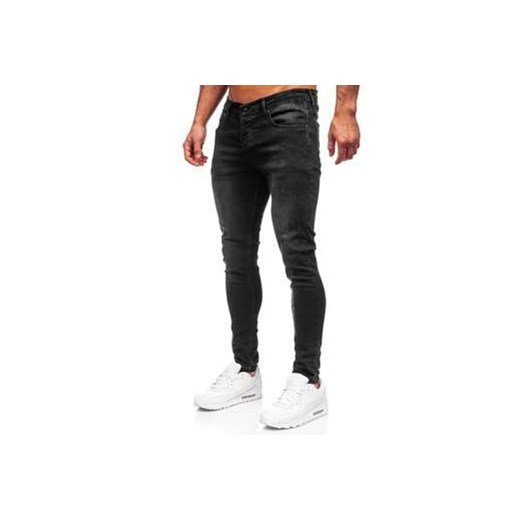 Czarne spodnie jeansowe męskie slim fit Denley R923 S Denley promocyjna cena