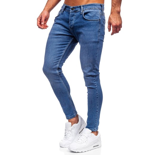 Granatowe spodnie jeansowe męskie slim fit Denley R922 XL Denley promocja