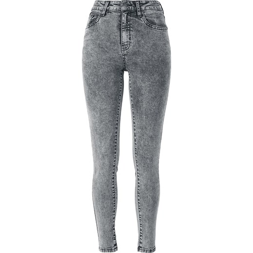 Urban Classics - Ladies High Waist Skinny Jeans - Jeansy - szary W29L32 EMP