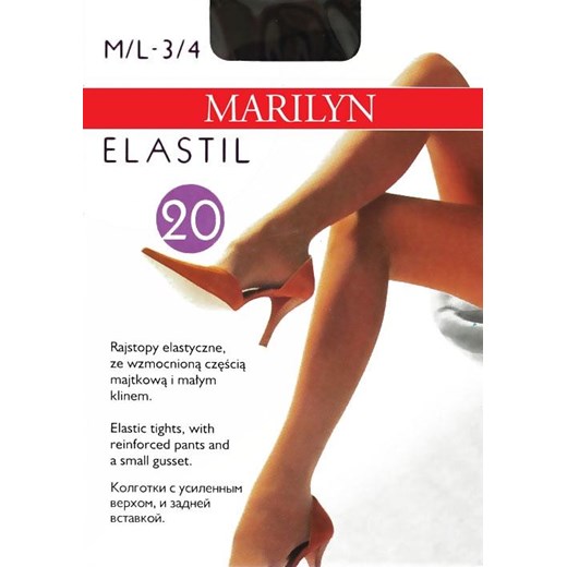 MARILYN RAJSTOPY ELASTIL  XL GRIGIO 5-XL e-marilyn-pl bialy bawełniane