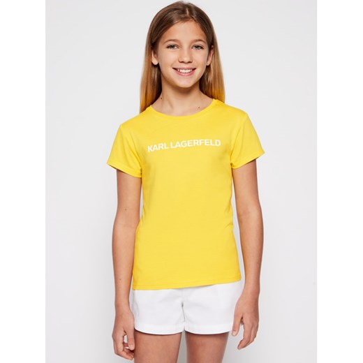 KARL LAGERFELD T-Shirt Z15222 M Żółty Regular Fit Karl Lagerfeld 10A promocja MODIVO