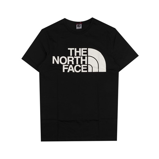 Czarny t-shirt męski The North Face bawełniany z krótkimi rękawami 