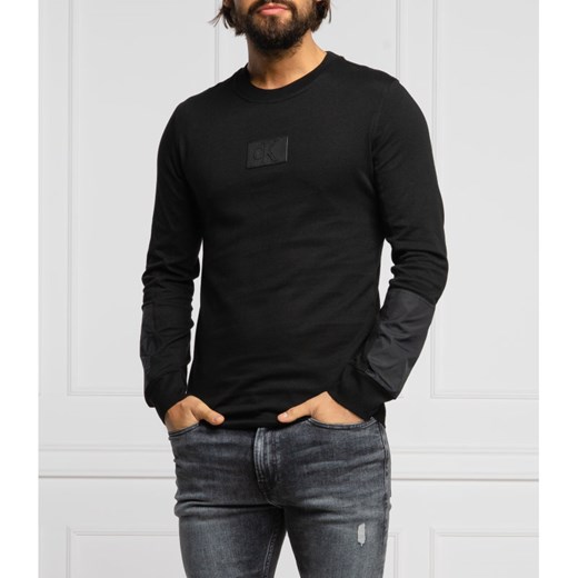 T-shirt męski czarny Calvin Klein z długim rękawem 