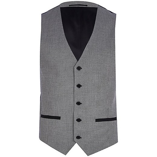 Grey metallic fleck waistcoat river-island szary 