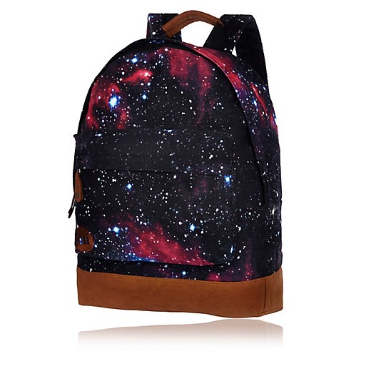 Black cosmic print MiPac backpack river-island czarny nadruki