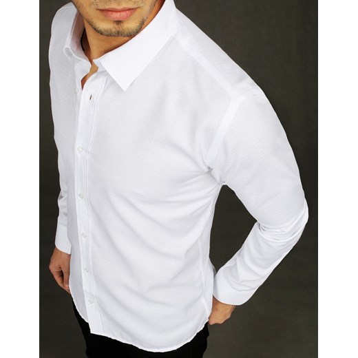 Biała elegancka koszula męska DX2037 Dstreet L okazja DSTREET