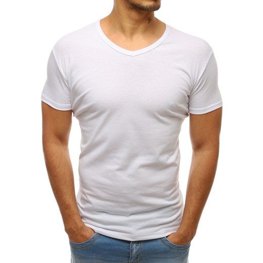 T-shirt męski biały RX2578 Dstreet L promocja DSTREET
