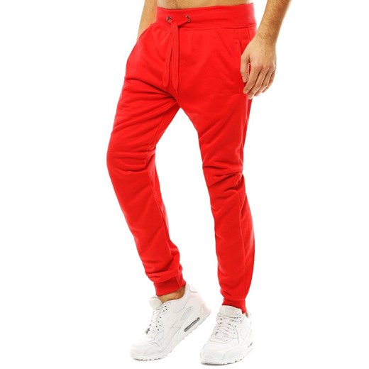 Spodnie męskie dresowe czerwone UX2812 Dstreet M DSTREET