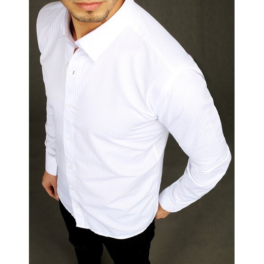 Biała elegancka koszula męska DX2039 Dstreet M okazyjna cena DSTREET