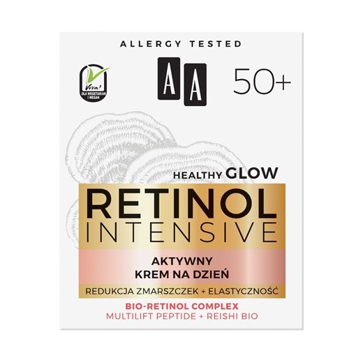 AA, Retinol Intensive 50+, aktywny krem na dzień, redukcja zmarszczek i elastyczność, 50 ml smyk