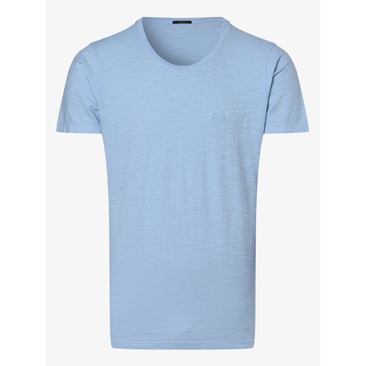 T-shirt męski Denham niebieski z krótkim rękawem 